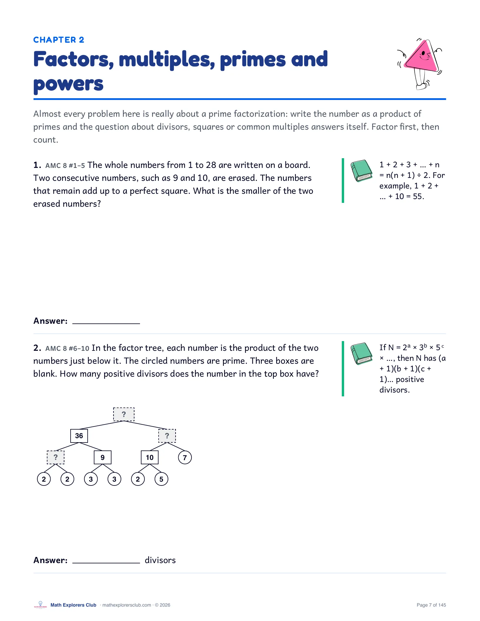 A chapter page from inside the AMC 8 Prep Guide — Grades 6–8