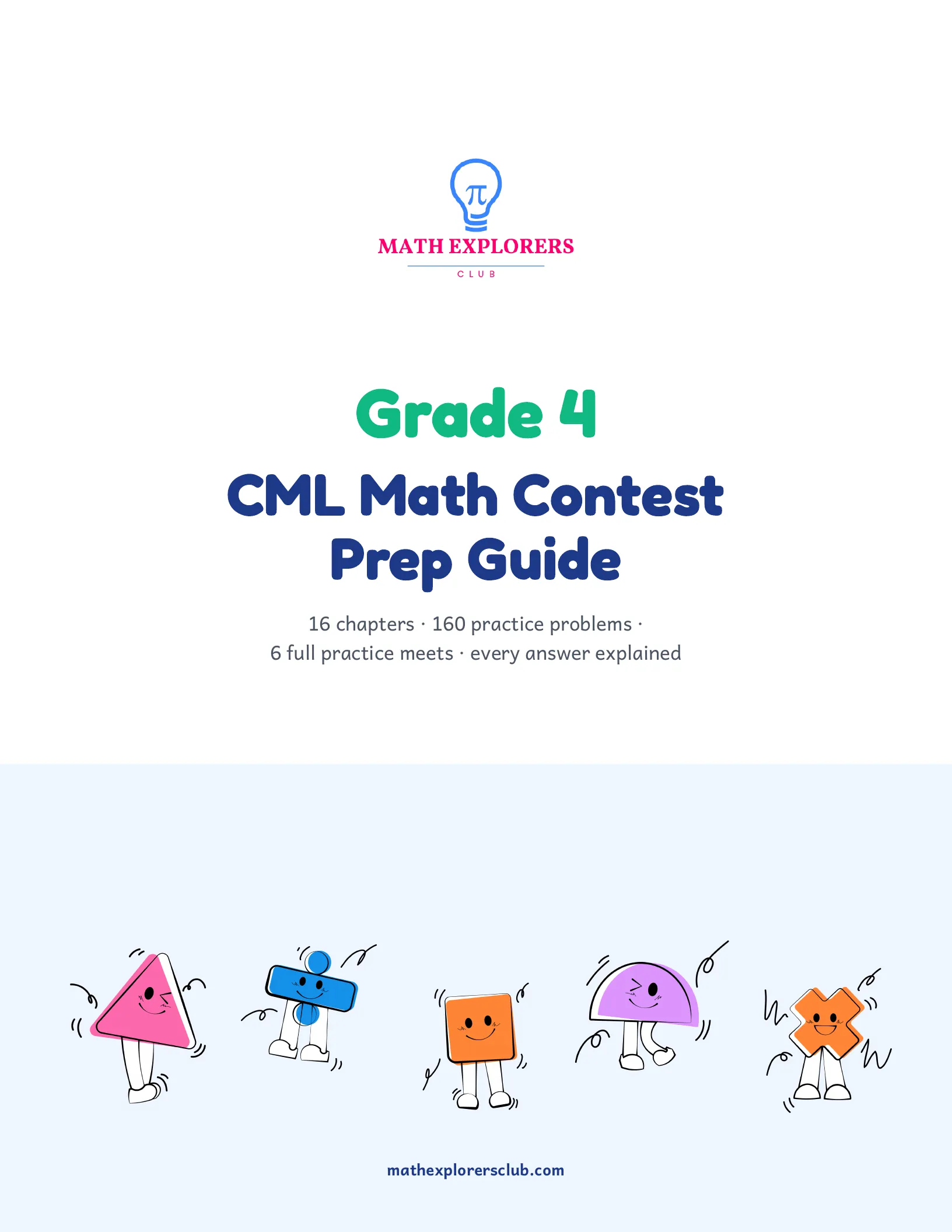 Cover of the Continental Math League Prep Guide — Grade 4