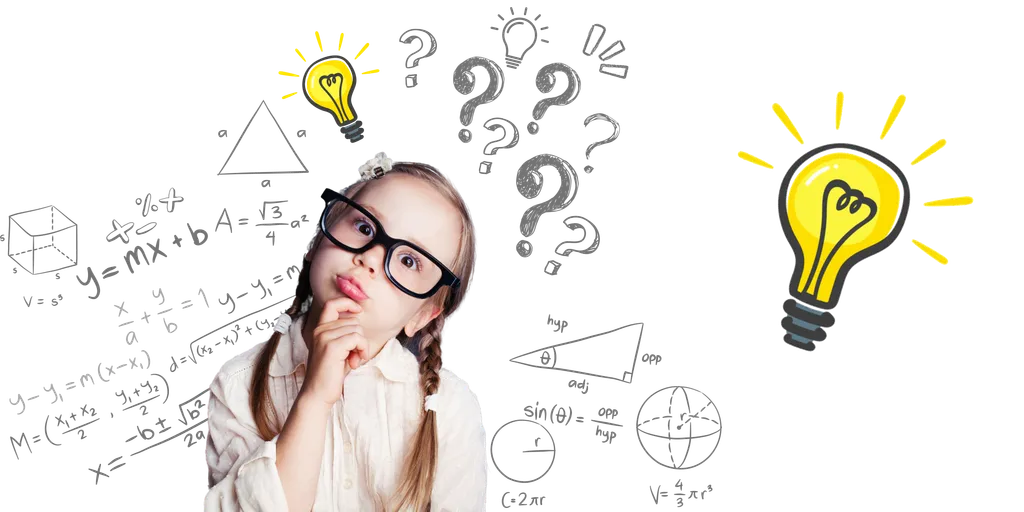 Inspired young mathematician exploring math concepts