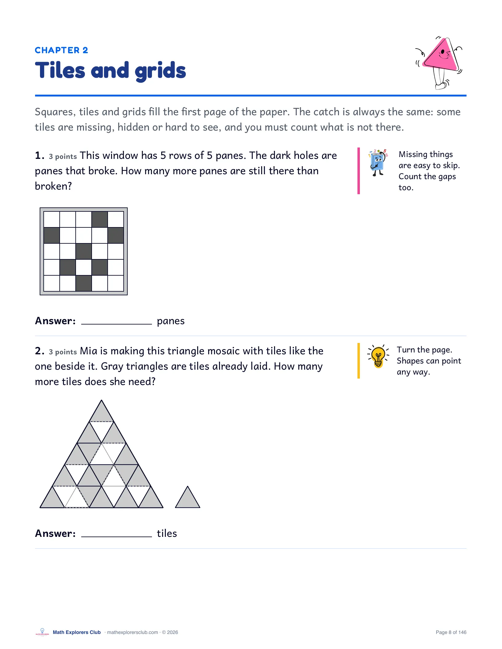 A chapter page from inside the Math Kangaroo Prep Guide — Grades 1–2