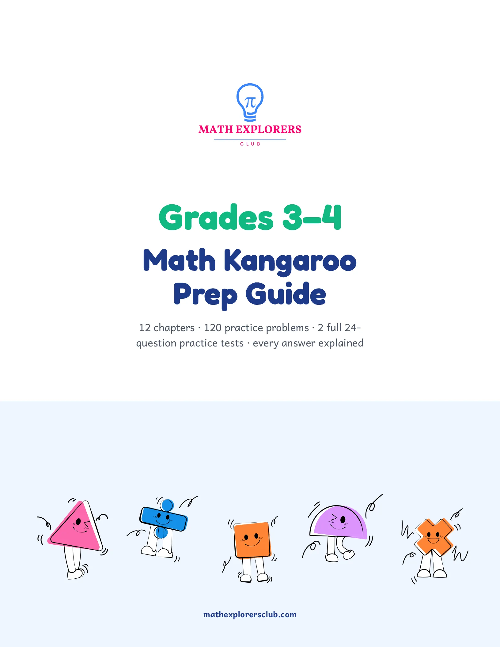 Cover of the Math Kangaroo Prep Guide — Grades 3–4
