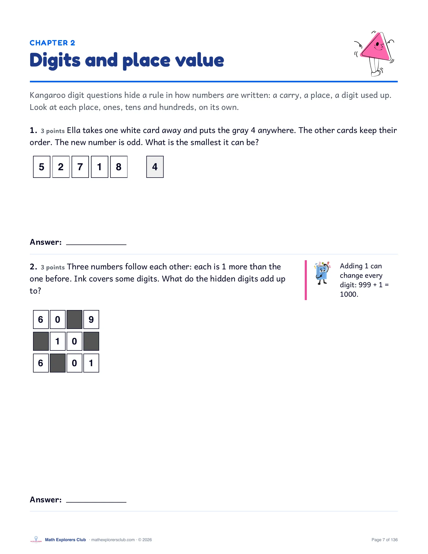 A chapter page from inside the Math Kangaroo Prep Guide — Grades 3–4