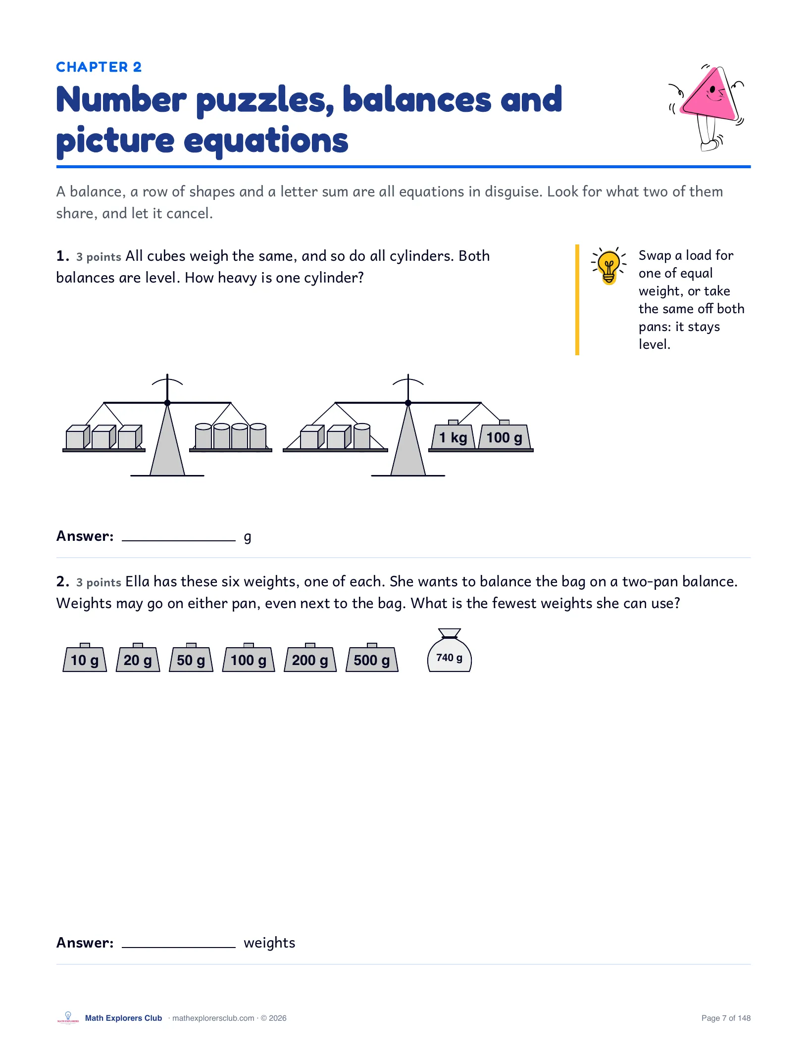 A chapter page from inside the Math Kangaroo Prep Guide — Grades 5–6
