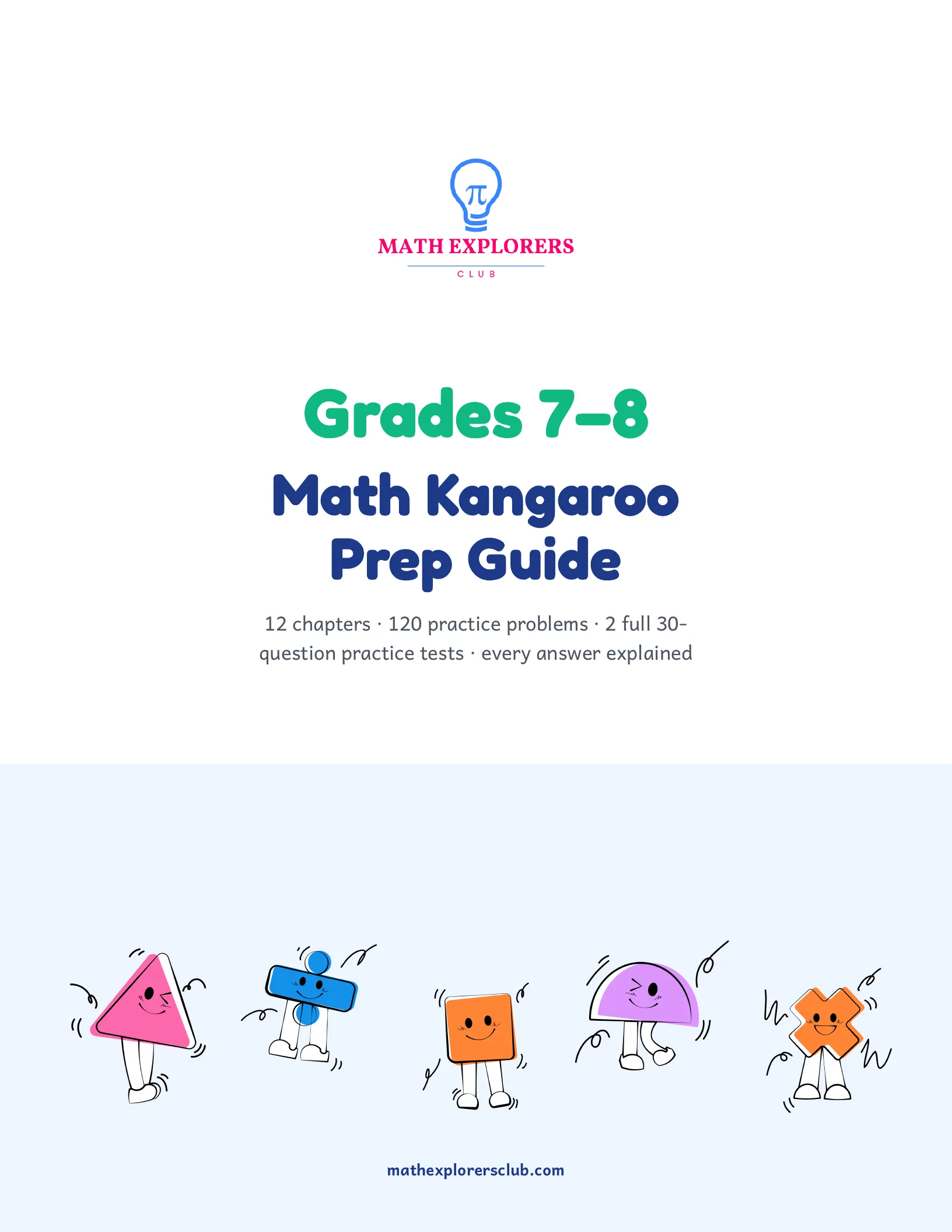 Cover of the Math Kangaroo Prep Guide — Grades 7–8
