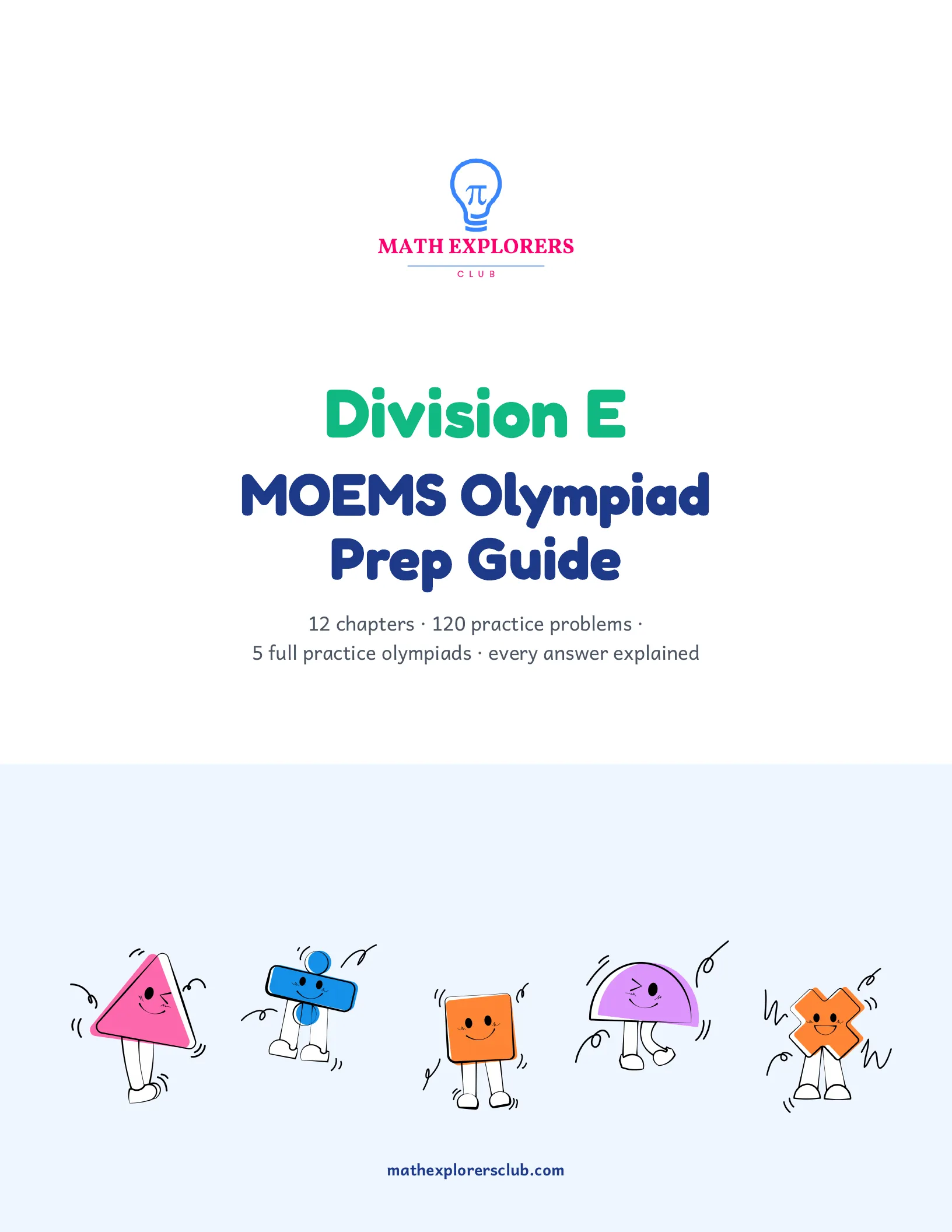 Cover of the MOEMS Prep Guide — Division E (Grades 4–6)