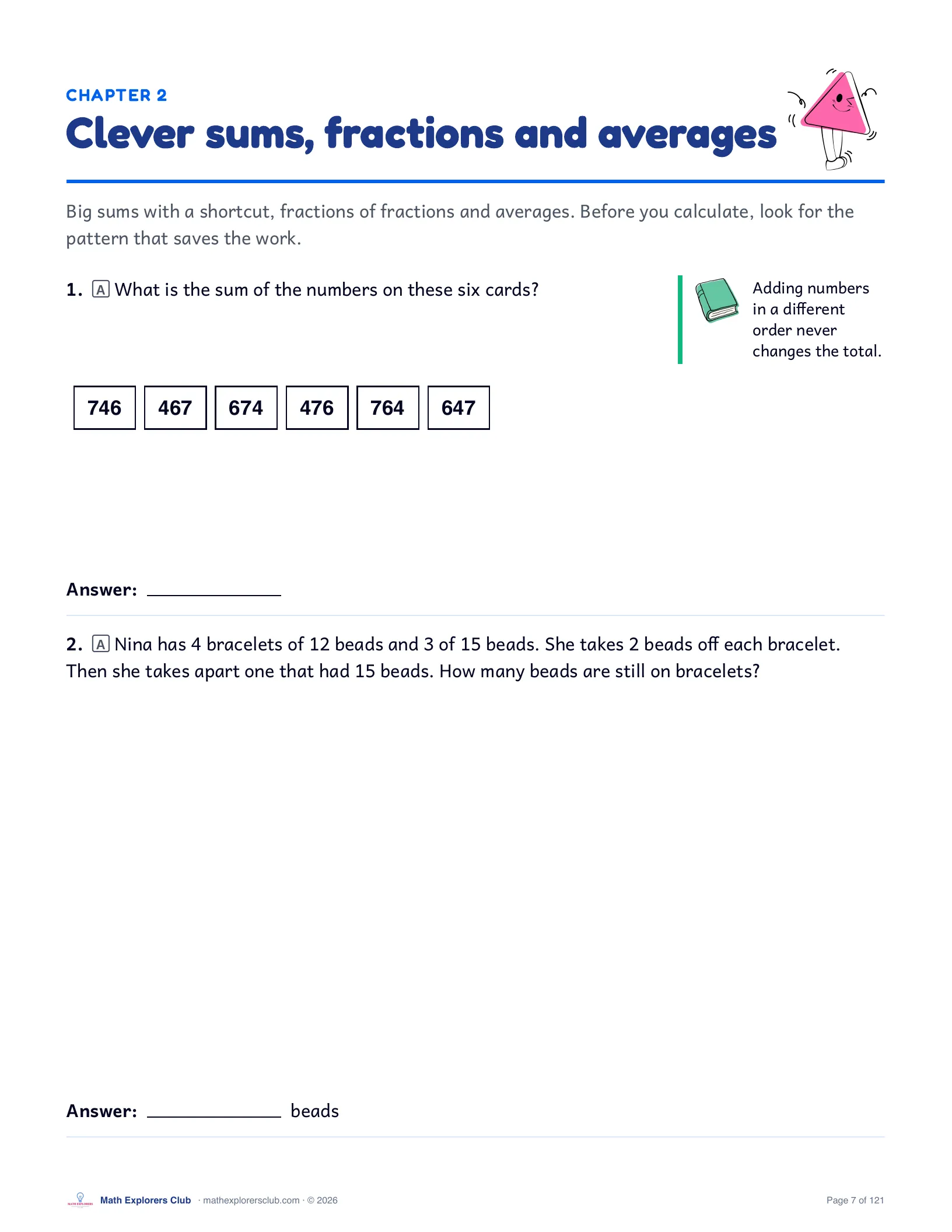 A chapter page from inside the MOEMS Prep Guide — Division E (Grades 4–6)