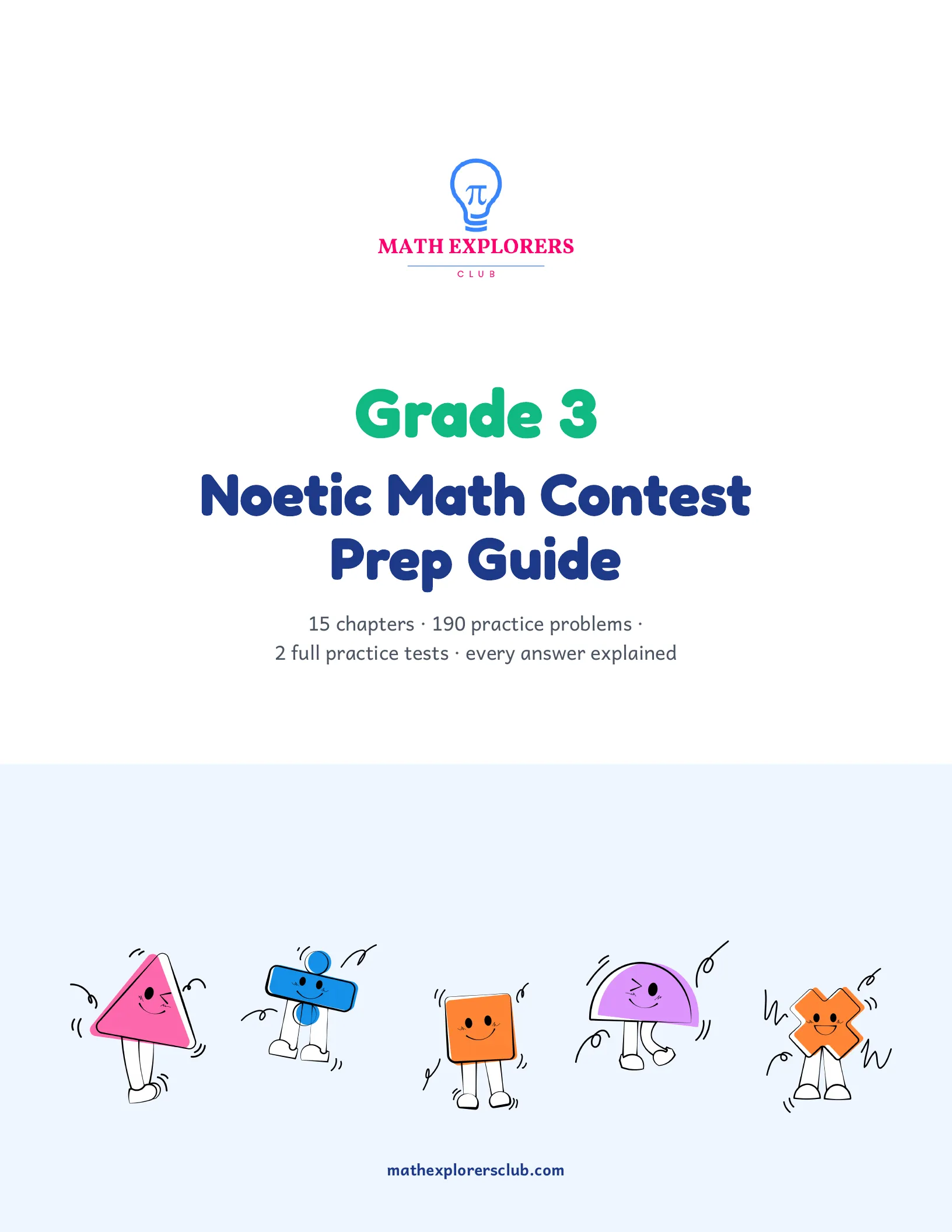 Cover of the Noetic Math Contest Prep Guide — Grade 3